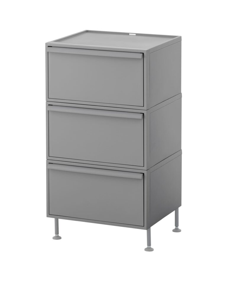 別売りパーツ:アジャスターで底を上げたり、キャスターで動かしやすい説明図|クローゼットや押入れ収納に最適なワイドタイプの収納引き出し。キャスターや天板でカスタマイズできる新発売の収納アイデア。